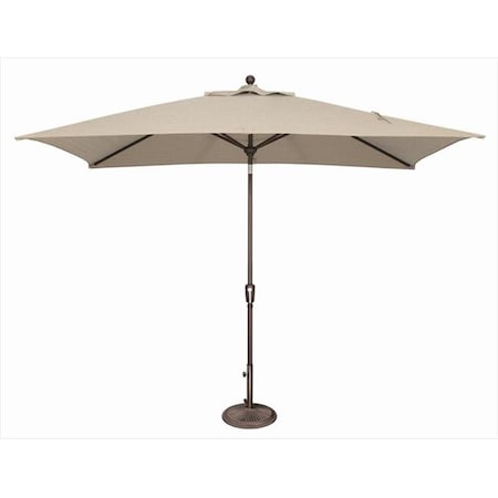 Simplyshade SimplyShade 6 x 10 ft. Rectangle Push Button Tilt Market Umbrella  Beige SSUM92-6X10RT00-D2422